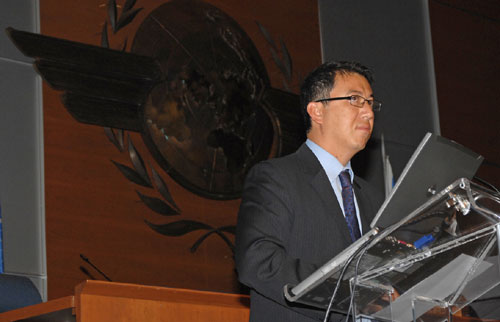 Patrick Ky addressing the Assembly about the development phase of SESAR Patrick Ky addressing the Assembly about the development phase of SESAR